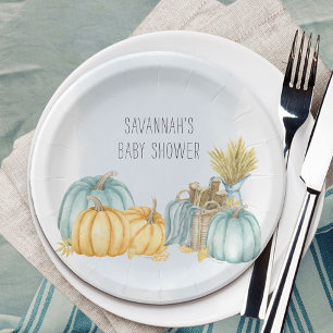 Assiettes En Carton Citrouille de pays fête de automne personnalisée