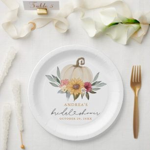 Assiettes En Carton Citrouille de verdure automne Fête des mariées tou