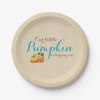 Citrouille Fall First Birthday Party Plaques papie