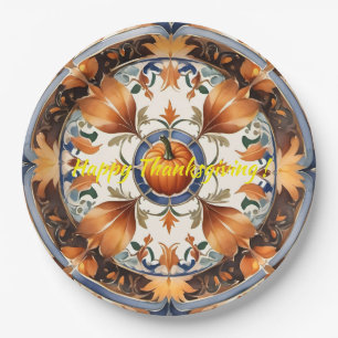 Assiettes En Carton Citrouille moderne Thanksgiving Collection d'autom