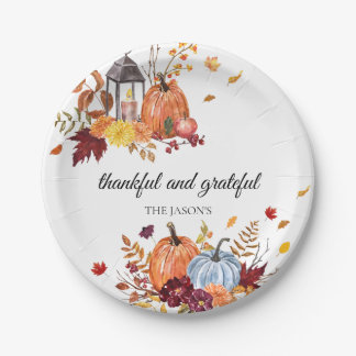 Assiettes En Carton Citrouille rustique chute Thanksgiving Plaques de