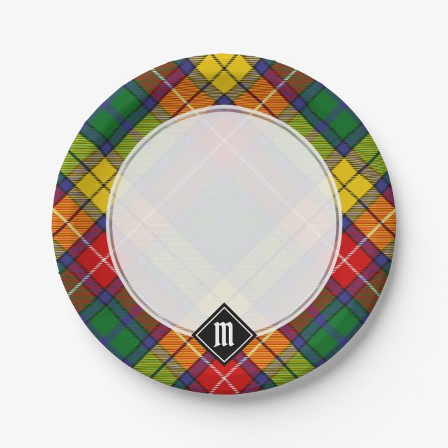Assiettes En Carton Clan Buchanan Tartan (Devant)