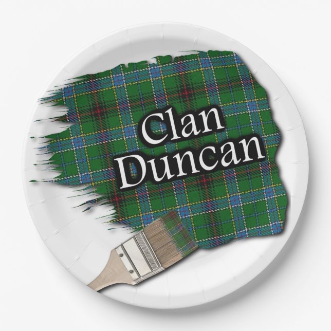 Assiettes En Carton Clan Duncan Scottish Tartan Paint Brush (Devant)
