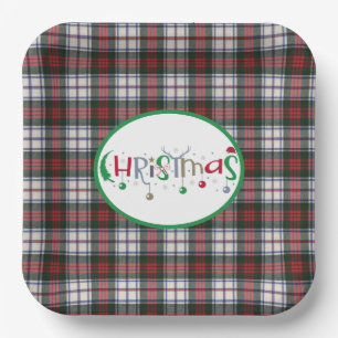 Assiettes En Carton Clan écossais Tartan McDuff robe moderne Noël