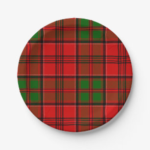 Assiettes En Carton Clan Grant Tartan