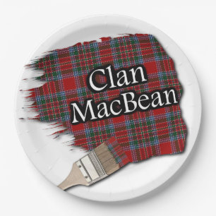 Assiettes En Carton Clan MacBean Scottish Tartan Paint Brush