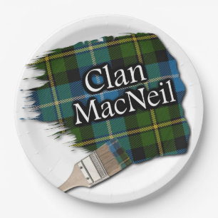 Assiettes En Carton Clan MacNeil Scottish Tartan Paint Brush