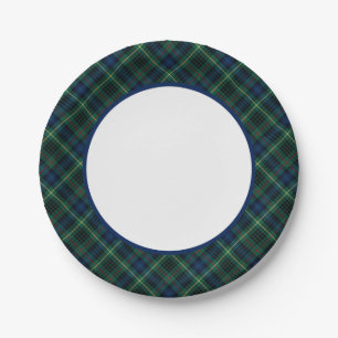 Assiettes En Carton Clan Stewart chassant la frontière de tartan