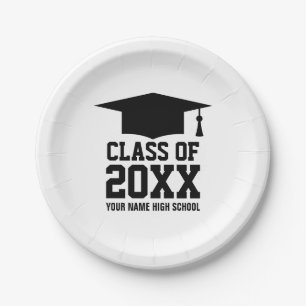 Assiettes En Carton Classe des plaques de fin d'études supérieures