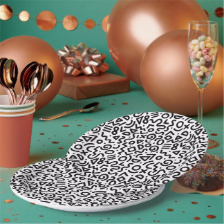 Assiettes En Carton "Classic Party-Time" Art Pattern Paper Plate