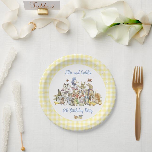 Assiettes En Carton Classic Peter le lapin fête d'anniversaire (Mariage)
