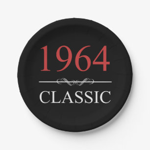 Assiettes En Carton Classique 1964 60e anniversaire