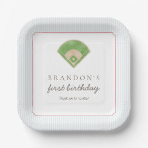 Assiettes En Carton Classique Préparatoire Baseball Premier Anniversai