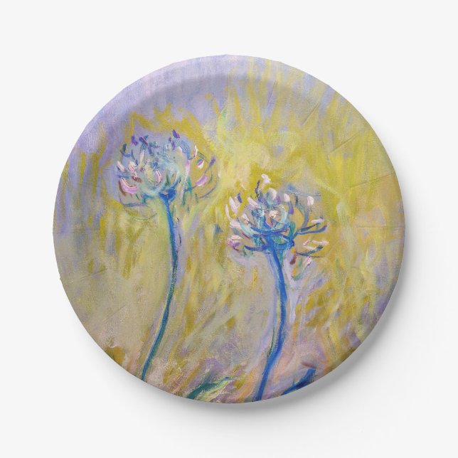 Assiettes En Carton Claude Monet - Agapanthus (Devant)