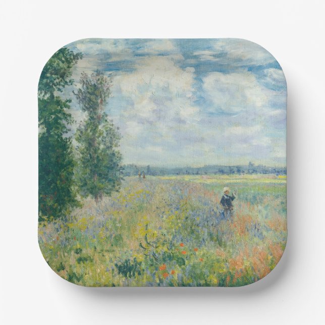 Assiettes En Carton Claude Monet - Champs de pavot près d'Argenteuil ( (Recto)