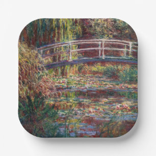 Assiettes En Carton Claude Monet - Eau Lily étang, Harmonie rose