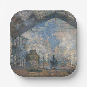 Assiettes En Carton Claude Monet - Gare Saint-Lazare Vue extérieure