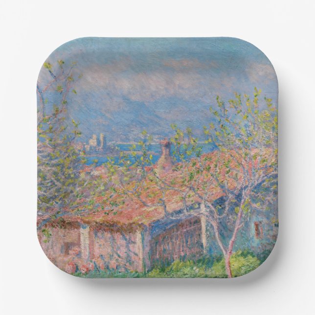 Assiettes En Carton Claude Monet - Maison de jardinier à Antibes (Recto)