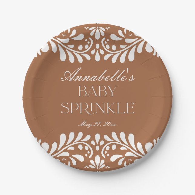 Assiettes En Carton Clay Talavera Carrelage espagnol Fiesta Baby Spink (Devant)