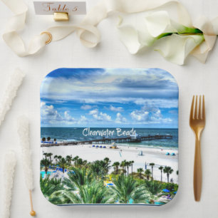 Assiettes En Carton Clearwater Beach, Floride, destination vacances