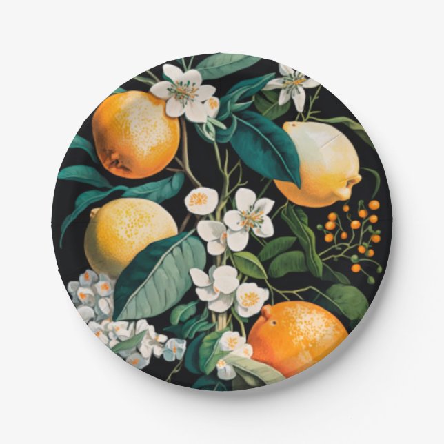 Assiettes En Carton Clementine Mandarine (Devant)