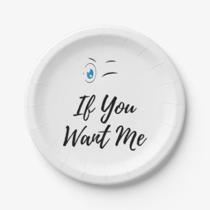 Assiettes En Carton Clignez si vous me voulez drôle hommes 