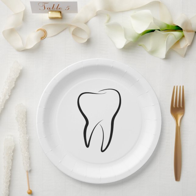 Assiettes En Carton Clinique dentaire dentaire dentaire Médicale (Mariage)