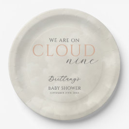 Assiettes En Carton Cloud Neuf nuages blancs Baby shower