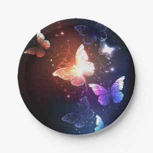 Assiettes En Carton Clowing Night Butterflies
