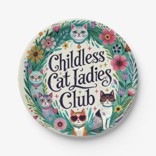 Assiettes En Carton Club féminin sans chats