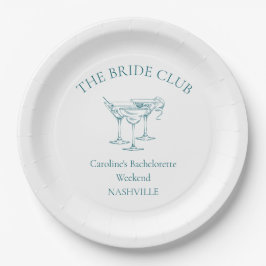Assiettes En Carton Club Social de Cocktail Personnalisé pour Enterrem