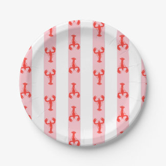Assiettes En Carton Coastal Lobster Summer Nautical Invitation