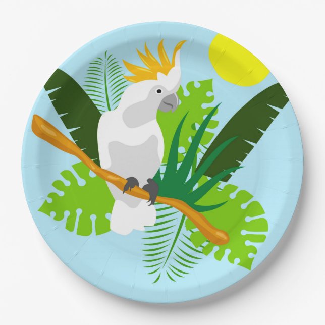 Assiettes En Carton Cockatoo 3 (Devant)