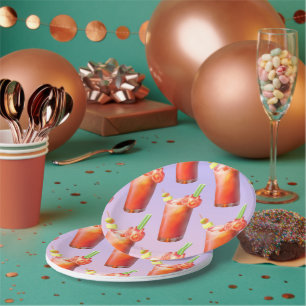Assiettes En Carton Cocktail Creative Bloody Mary
