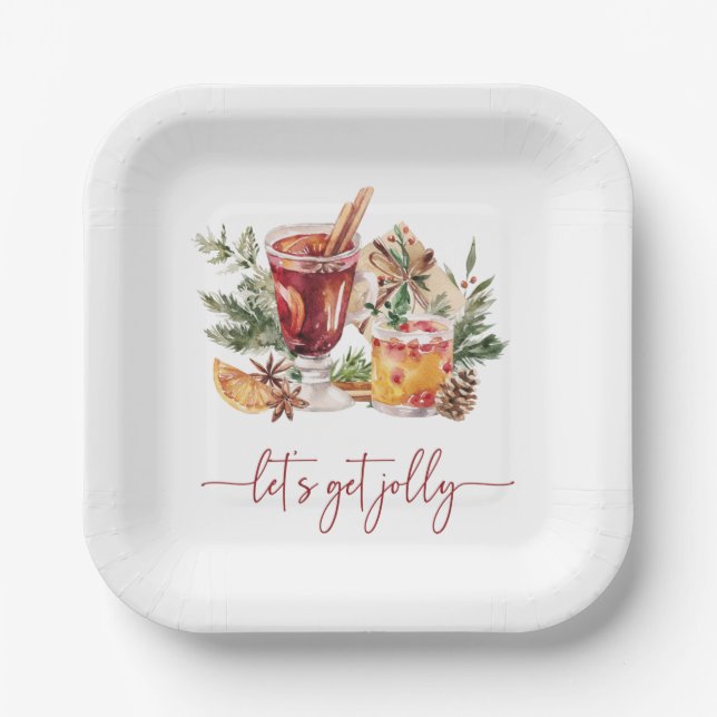 Assiettes En Carton Cocktail Holiday (Recto)