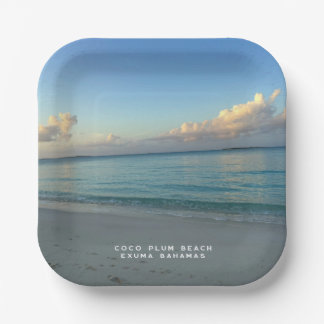 Assiettes En Carton Coco Plum Beach Exuma Bahamas