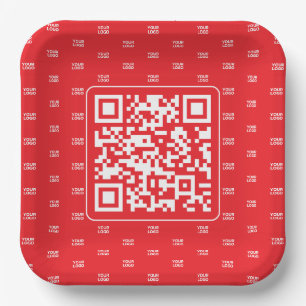 Assiettes En Carton Code QR personnalisable avec votre logo ou votre i
