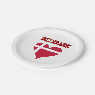 Assiettes En Carton Coeur danois