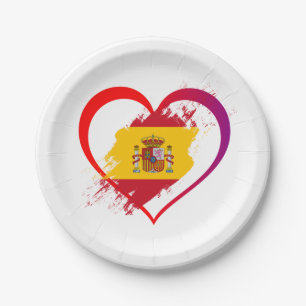 Assiettes En Carton Coeur espagnol