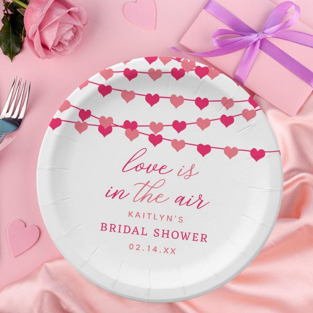 Assiettes En Carton Cœurs d'amour en ficelle pour enterrement de vie d (Créateur téléchargé)