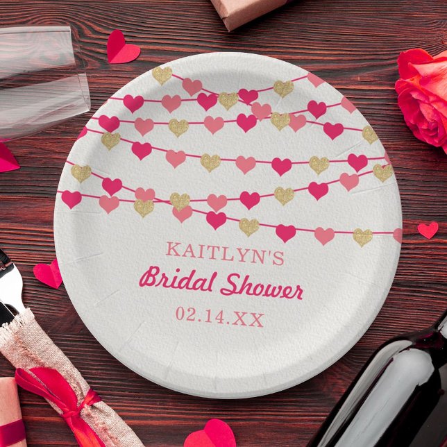 Assiettes En Carton Cœurs d'amour en ficelle suspendus pour la fête de (Créateur téléchargé)