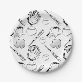 Assiettes En Carton Collage de baseball/softball