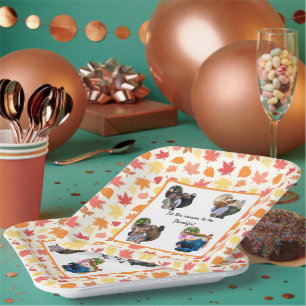 Assiettes En Carton Collage photo personnalisé de dinde graisseuse