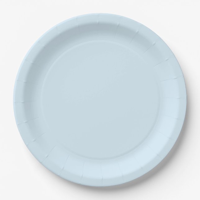 Assiettes En Carton Collection Coeur d'ours - Bleu (Devant)