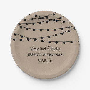 Assiettes En Carton Collection de Mariages Rustic Kraft