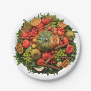 Assiettes En Carton Collection de récoltes de Thanksgiving