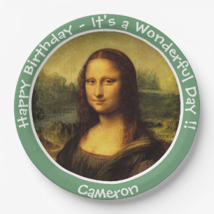 Assiettes En Carton Collection Leonardo da Vinci Mona Lisa