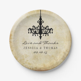 Assiettes En Carton Collection Mariage de lustres Vintages