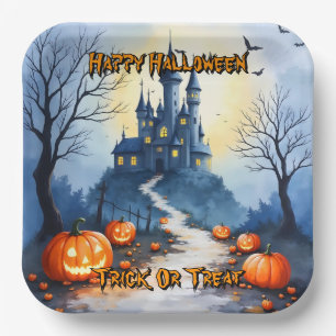 Assiettes En Carton Collection populaire Halloween mignonne et effraya