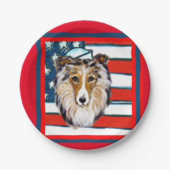Assiettes En Carton Collie (Devant)